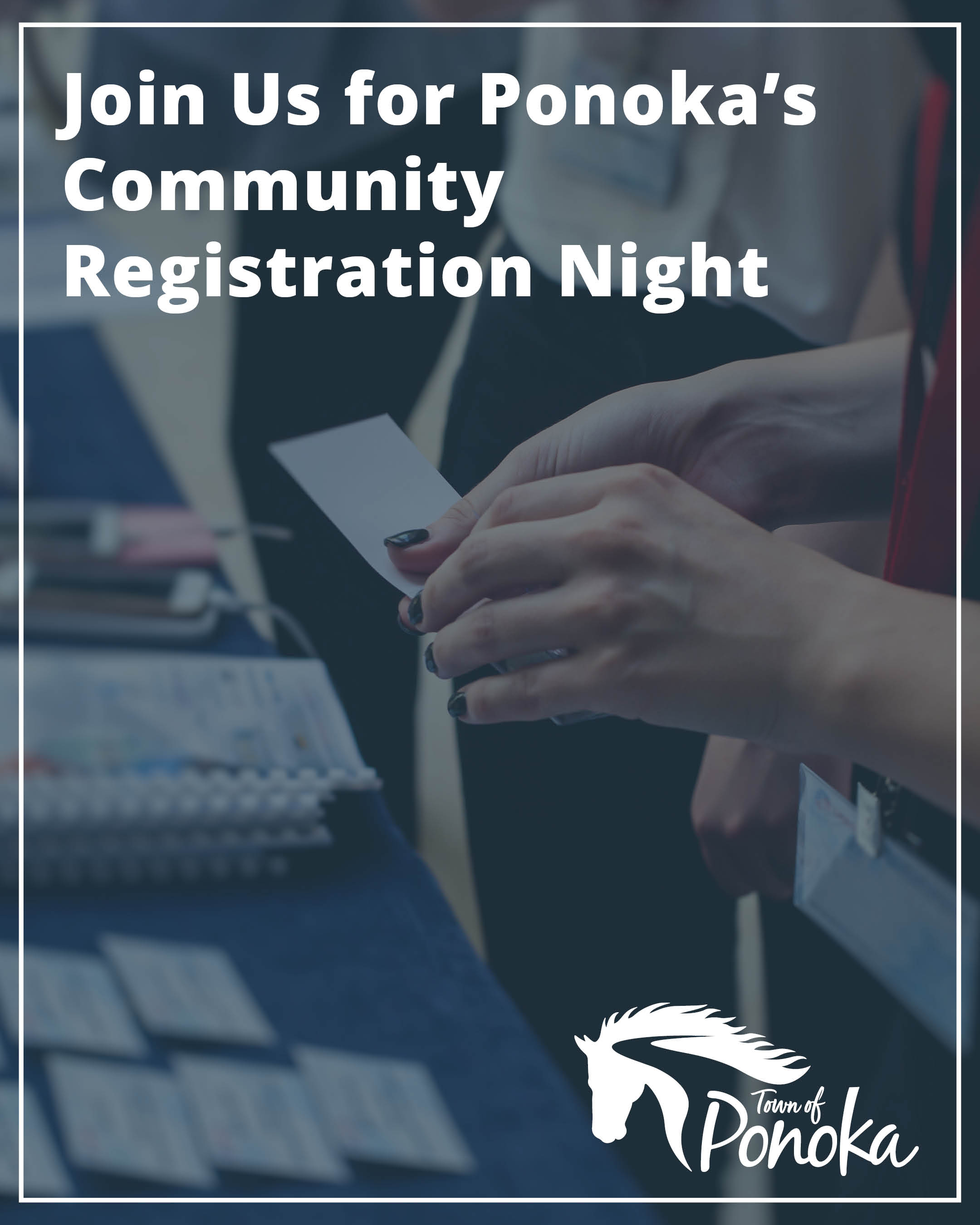 A booth at the Ponoka Community Registration Night