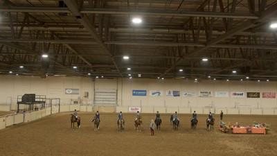 People on horseback at the Calnash Ag Event Centre