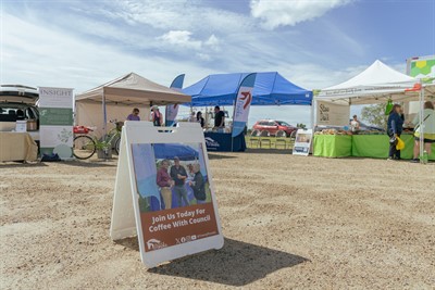 Join Us Today for Coffee with Council sign