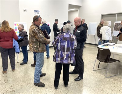 Crowd of people at a public open house